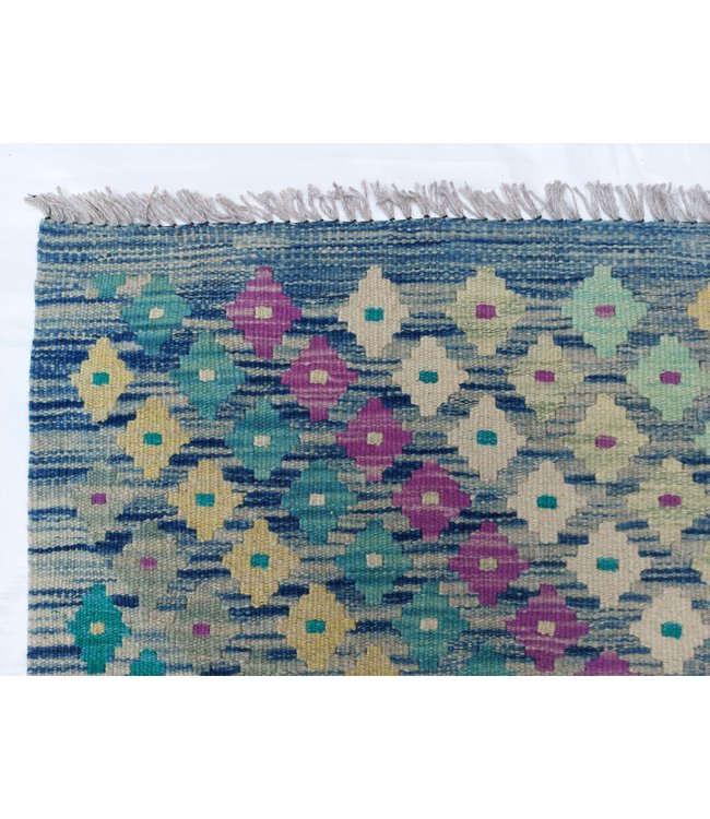 10'01x8'23 Hand Woven Afghan Wool Kilim Area Rug