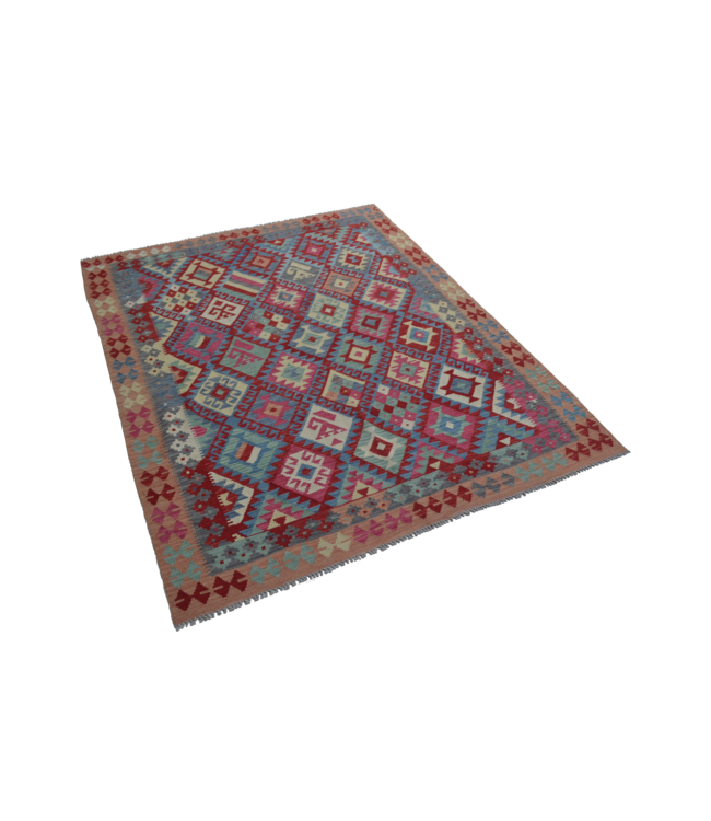 Hand Woven Afghan Wool Kilim Area Rug 251x186 cm