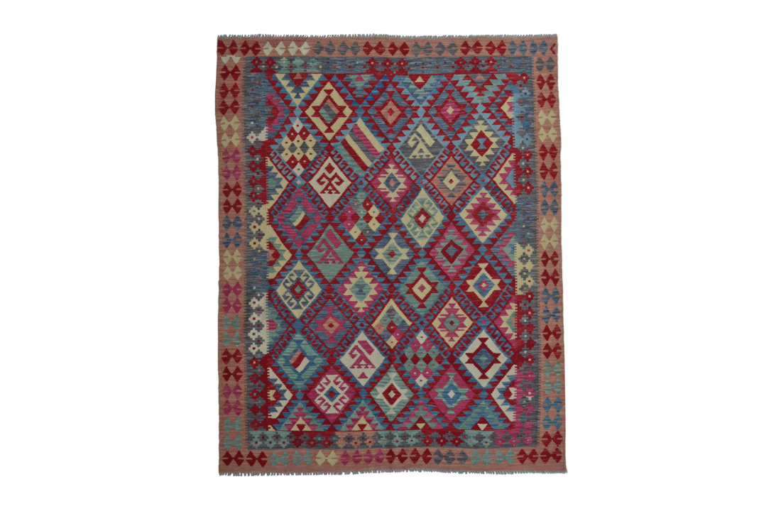 Kilim Afghan Kelim Hand Geweven 251x186 cm