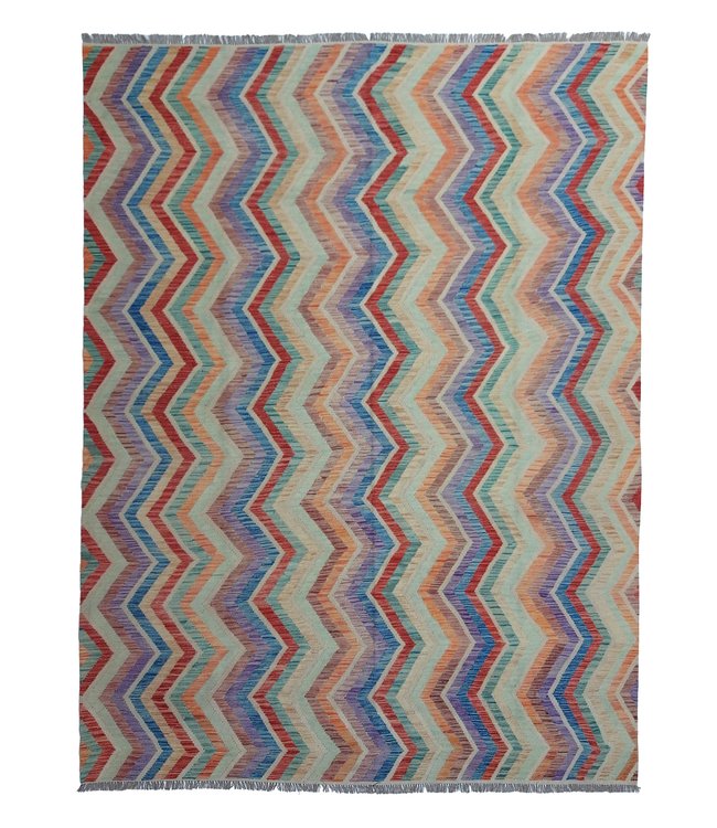 Handgewebte Orientalisch Wolle Kelim Teppich 353x269 cm