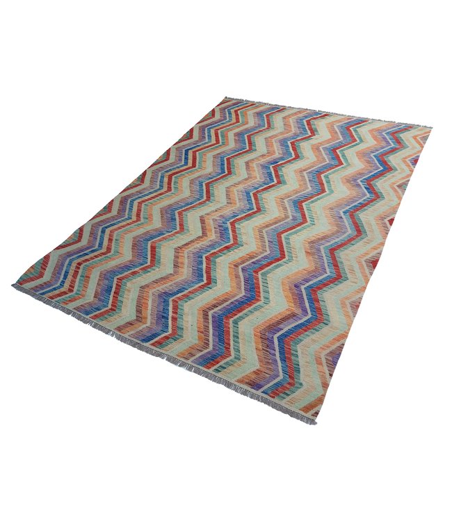 Handgewebte Orientalisch Wolle Kelim Teppich 353x269 cm