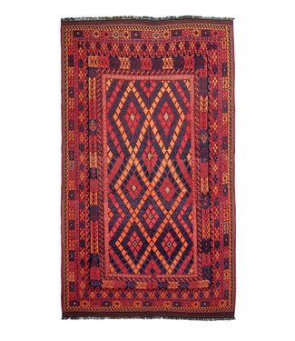 13'09x7'84 Hand Woven Afghan Wool Kilim Area Rug