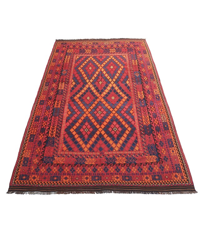 Handgemaakt Oosters Kelim Wol Vloerkleed 399x239 cm