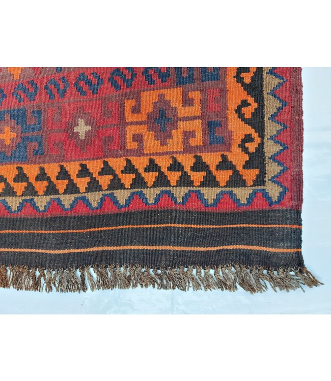 13'09x7'84 Hand Woven Afghan Wool Kilim Area Rug