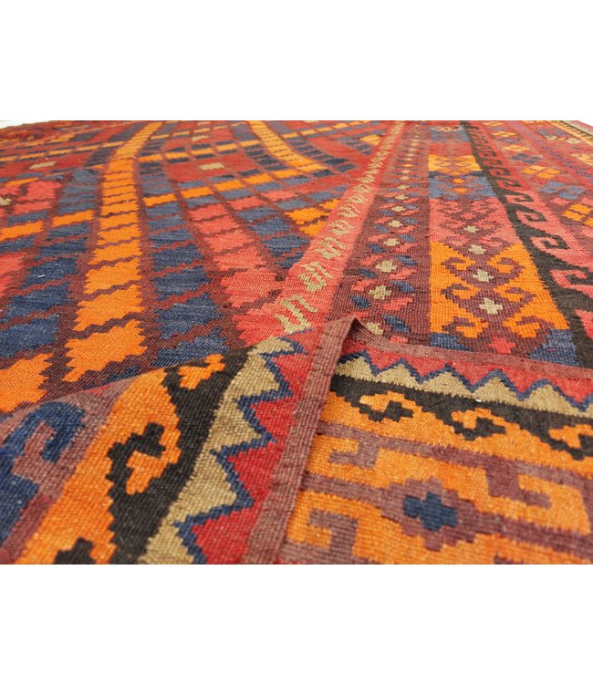 13'09x7'84 Hand Woven Afghan Wool Kilim Area Rug