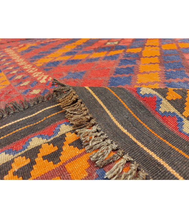 13'09x7'84 Hand Woven Afghan Wool Kilim Area Rug