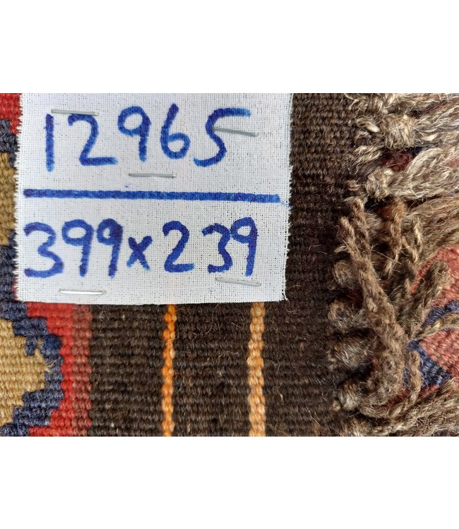 Handgemaakt Oosters Kelim Wol Vloerkleed 399x239 cm