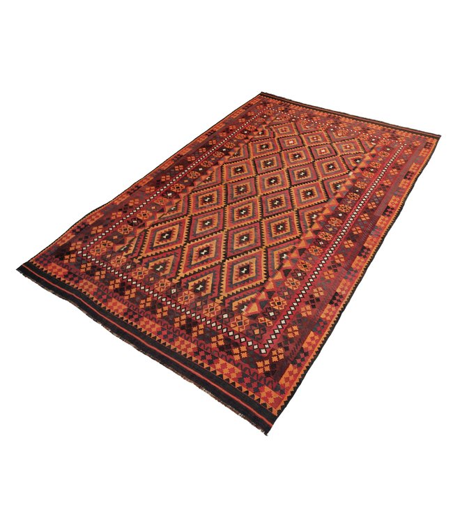 13'71x8'92 Hand Woven Afghan Wool Kilim Area Rug