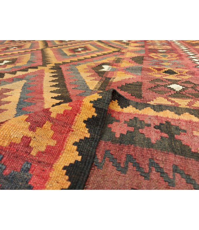 13'71x8'92 Hand Woven Afghan Wool Kilim Area Rug