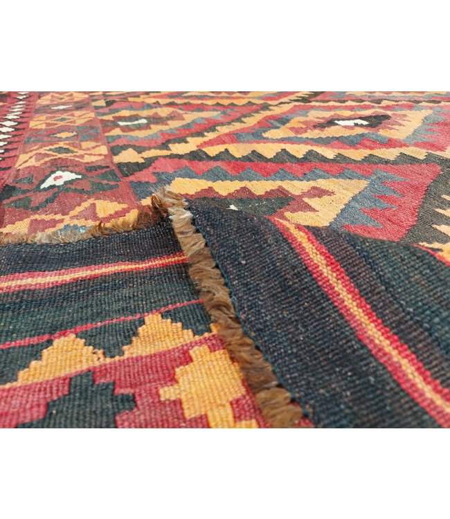 13'71x8'92 Hand Woven Afghan Wool Kilim Area Rug
