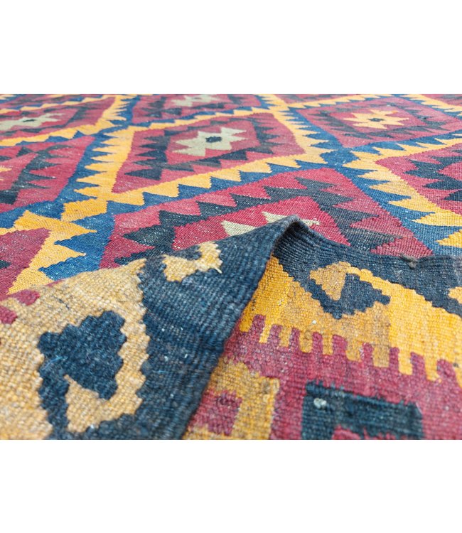 11'19x7'87 Hand Woven Afghan Wool Kilim Area Rug