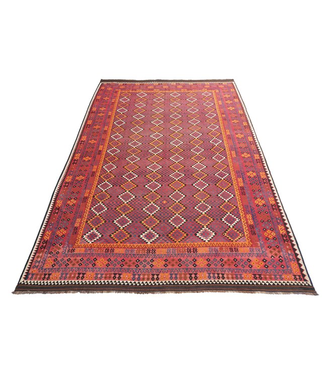 Handgemaakt Oosters Kelim Wol Vloerkleed 502x314 cm
