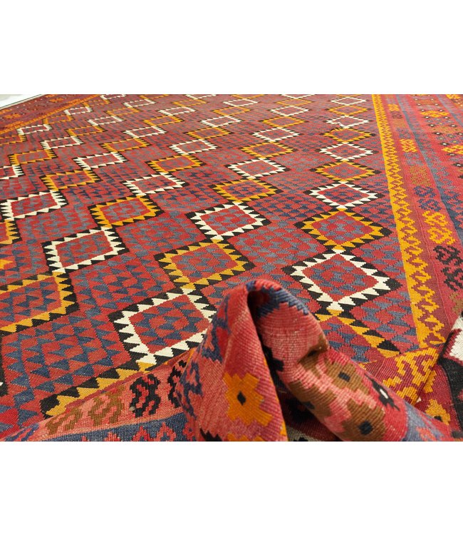 16'47x10'30 Hand Woven Afghan Wool Kilim Area Rug