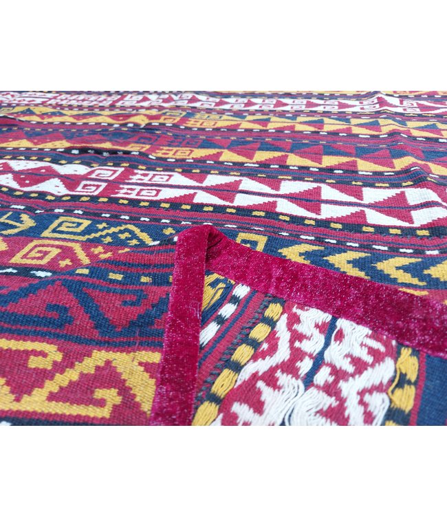 11'09x5'28 Hand Woven Afghan Wool Kilim Area Rug