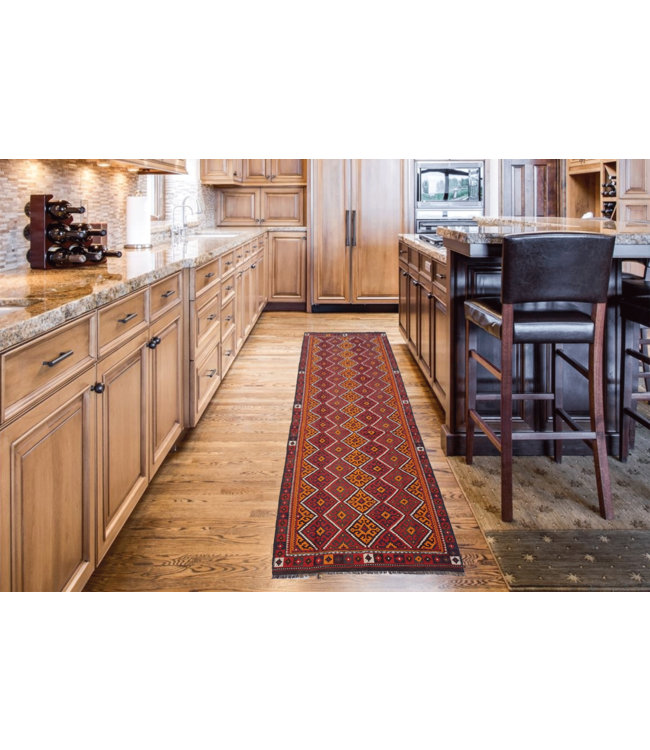 Hand Woven Afghan Wool Kilim Area Rug 427 x 151 cm