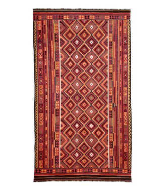 15'58x9'12 Hand Woven Afghan Wool Kilim Area Rug