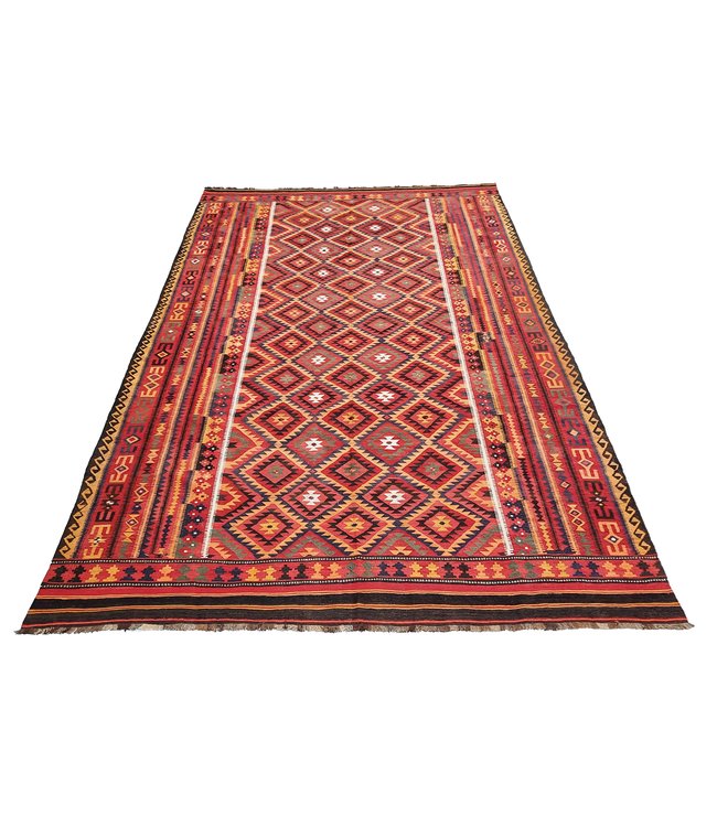15'58x9'12 Hand Woven Afghan Wool Kilim Area Rug