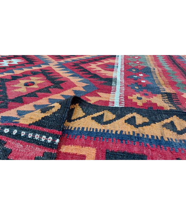 15'58x9'12 Hand Woven Afghan Wool Kilim Area Rug