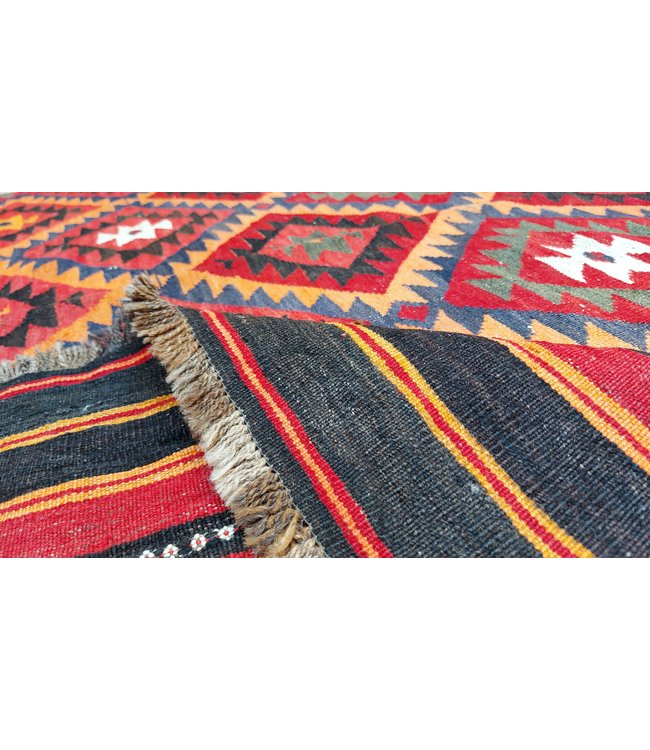 15'58x9'12 Hand Woven Afghan Wool Kilim Area Rug