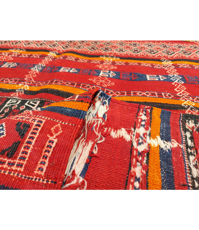 11'81x5'61 Hand Woven Afghan Wool Kilim Area Rug