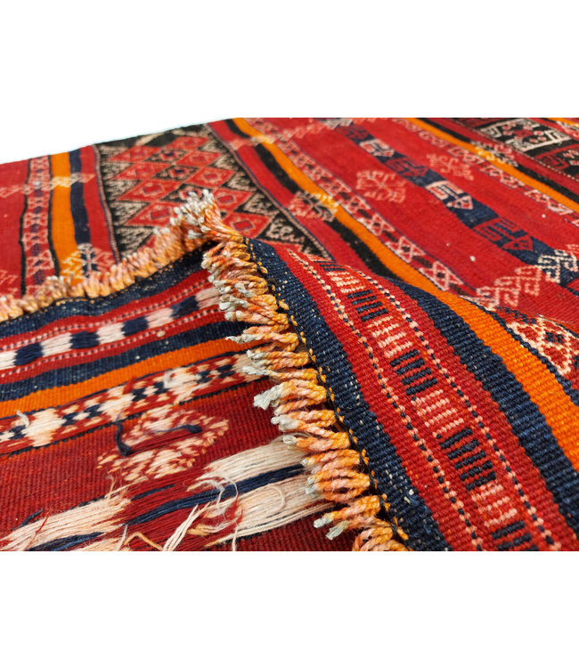 Handgewebte Orientalisch Wolle Kelim Teppich 360x171 cm