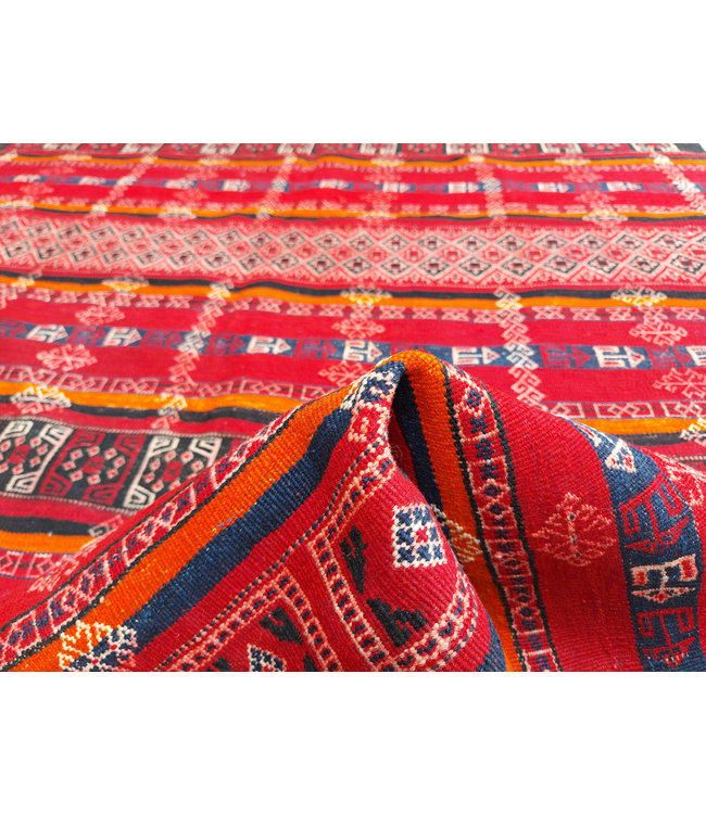 Handgemaakt Oosters Kelim Wol Vloerkleed 360x171 cm