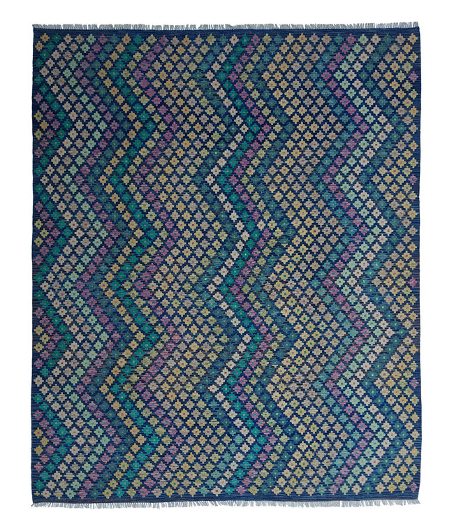 Handgewebte Orientalisch Wolle Kelim Teppich 300x252 cm