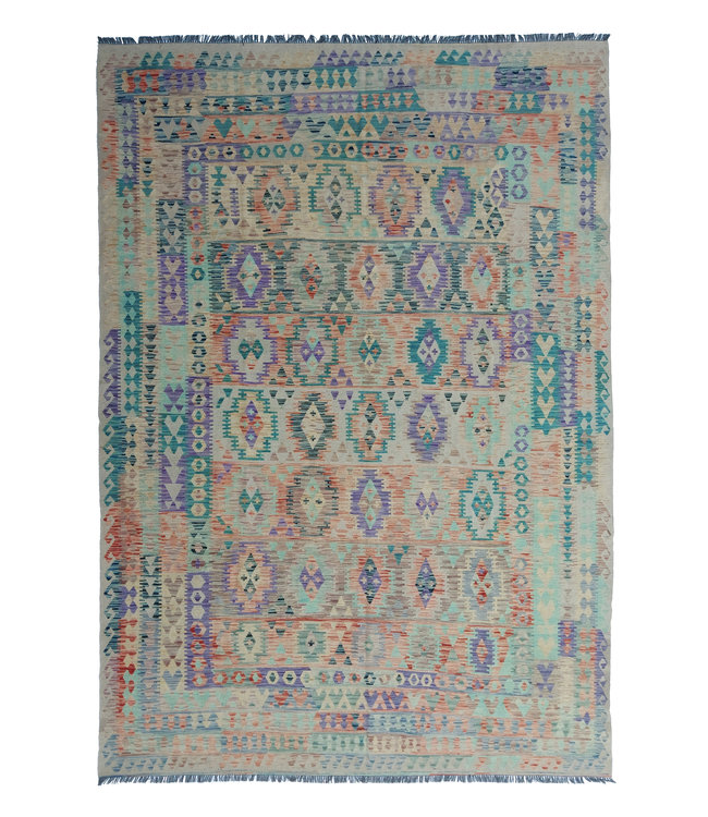 Handgewebte Orientalisch Wolle Kelim Teppich 367x270 cm