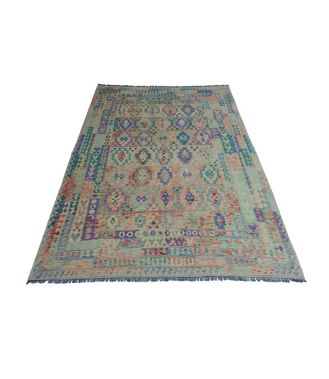 Handgewebte Orientalisch Wolle Kelim Teppich 367x270 cm