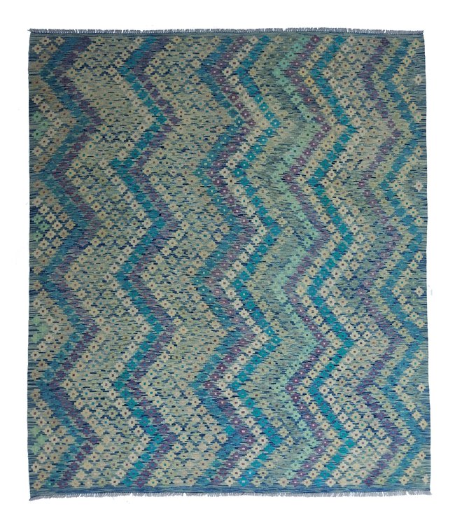Handgewebte Orientalisch Wolle Kelim Teppich 300x257 cm