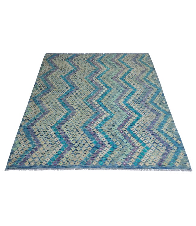 Handgewebte Orientalisch Wolle Kelim Teppich 300x257 cm