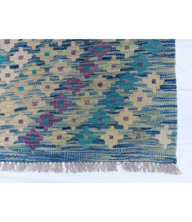 9'84x8'43 Hand Woven Afghan Wool Kilim Area Rug