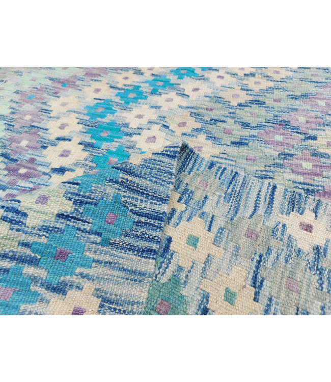9'84x8'43 Hand Woven Afghan Wool Kilim Area Rug