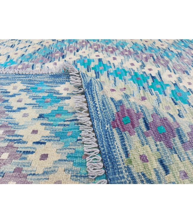 9'84x8'43 Hand Woven Afghan Wool Kilim Area Rug
