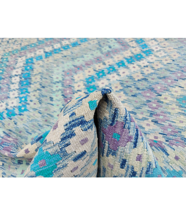 9'84x8'43 Hand Woven Afghan Wool Kilim Area Rug