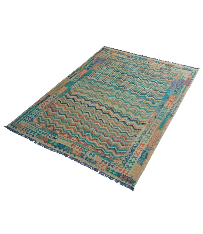 9'84x7'94 Hand Woven Afghan Wool Kilim Area Rug