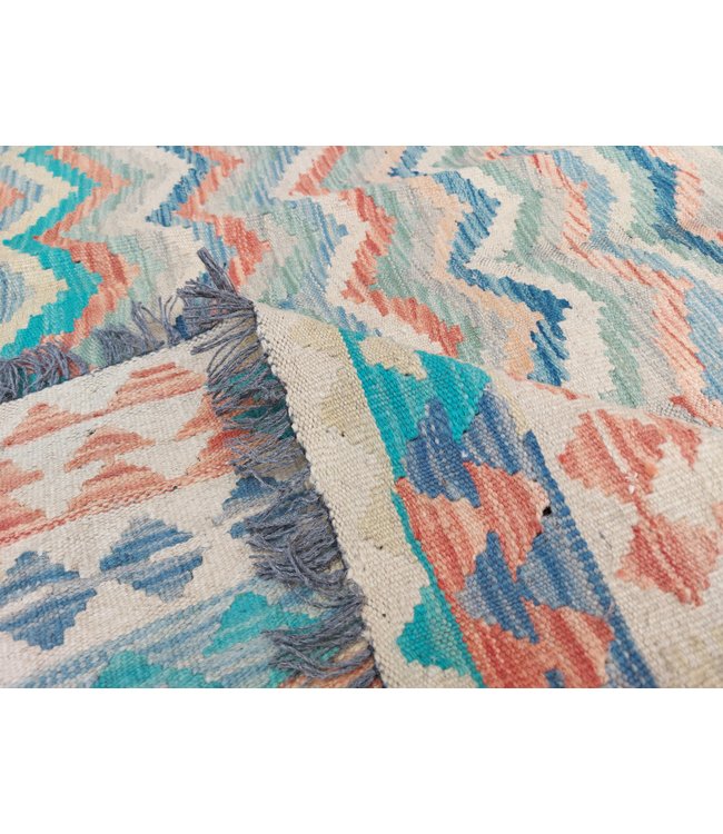 Handgewebte Orientalisch Wolle Kelim Teppich 300x242 cm