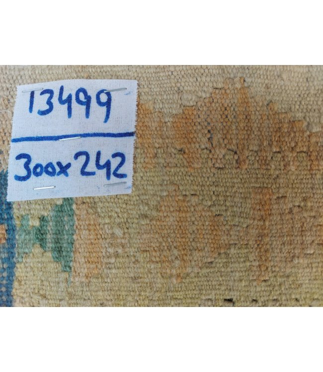 9'84x7'94 Hand Woven Afghan Wool Kilim Area Rug