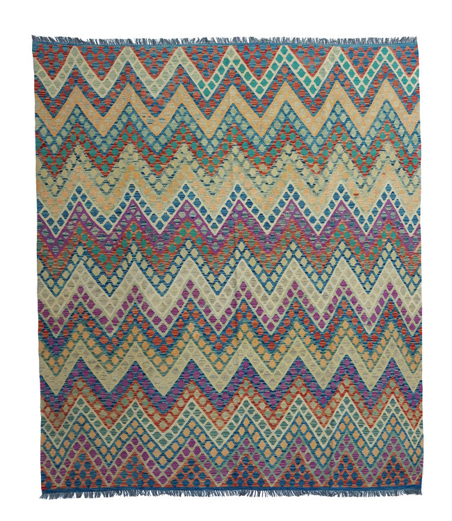 Handgewebte Orientalisch Wolle Kelim Teppich 293x254 cm