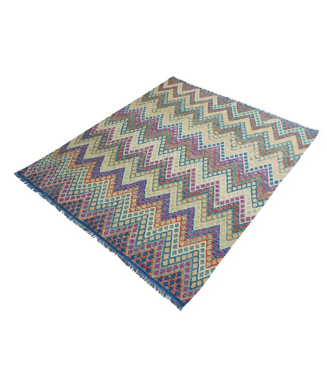 Handgewebte Orientalisch Wolle Kelim Teppich 293x254 cm