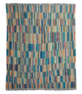9'91x8'10 Hand Woven Afghan Wool Kilim Area Rug