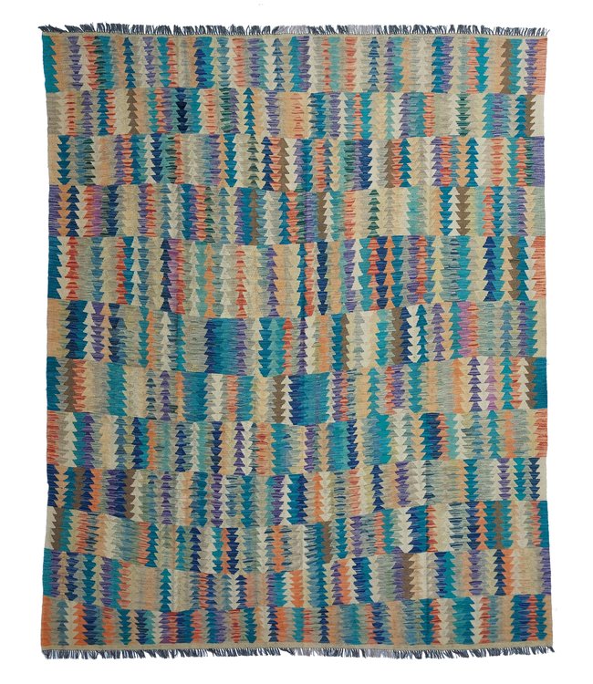 Handgewebte Orientalisch Wolle Kelim Teppich 302x247 cm