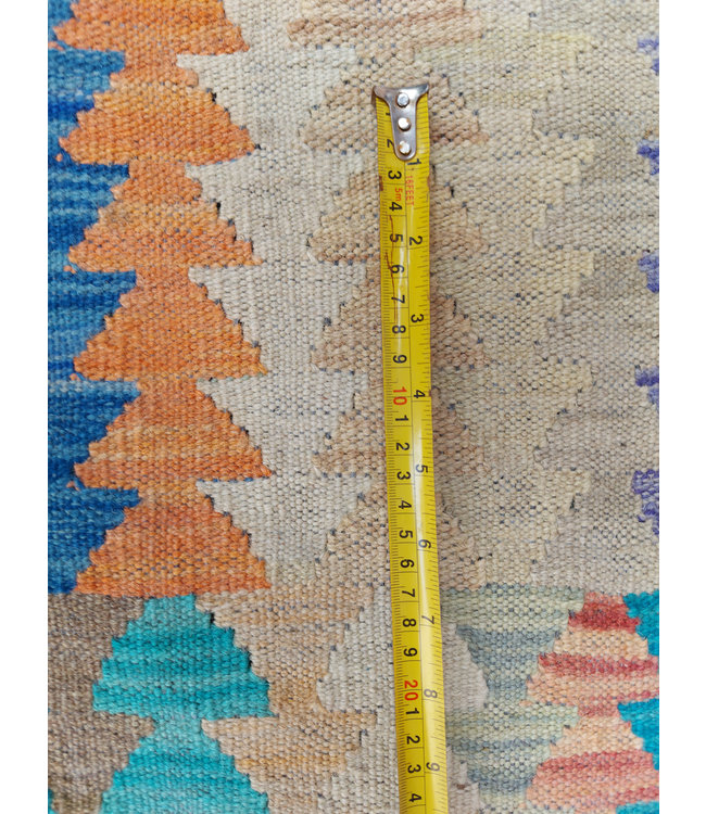 9'91x8'10 Hand Woven Afghan Wool Kilim Area Rug