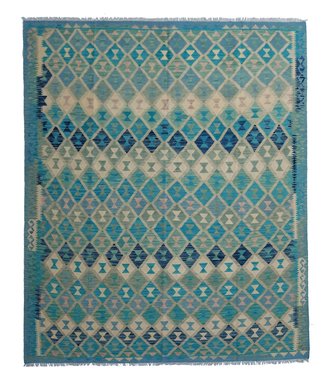 9'65x7'87 Hand Woven Afghan Wool Kilim Area Rug