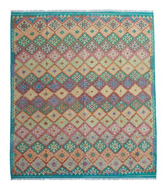 Handgewebte Orientalisch Wolle Kelim Teppich 288x252 cm Handgewebte Orientalisch Wolle Kelim Teppich 288x252 cm