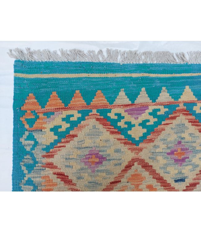 9'45x8'27 Hand Woven Afghan Wool Kilim Area Rug