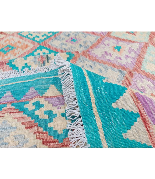 9'45x8'27 Hand Woven Afghan Wool Kilim Area Rug