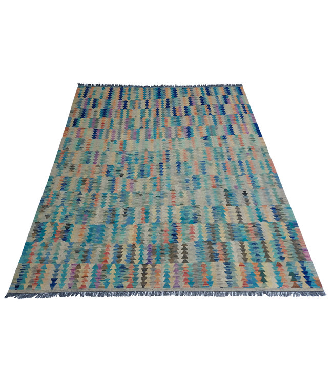 9'81x8'17 Hand Woven Afghan Wool Kilim Area Rug