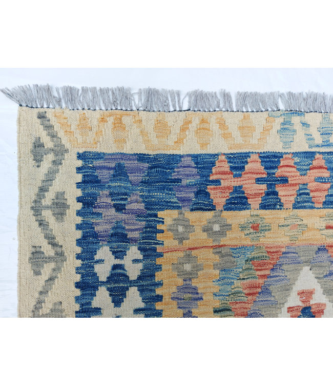 10'14x7'97 Hand Woven Afghan Wool Kilim Area Rug