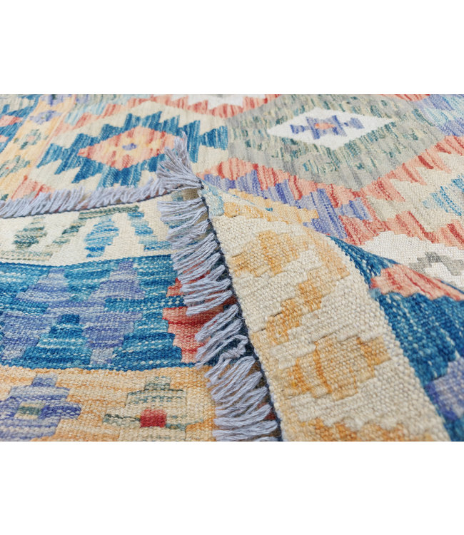 Handgewebte Orientalisch Wolle Kelim Teppich 309x243 cm